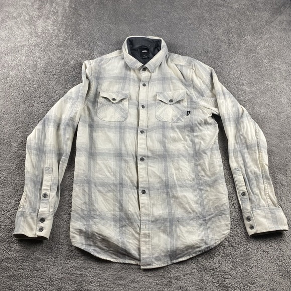 Vans Classic Fit Shirt Mens Small Button Up Long Sleeve Button - Picture 1 of 14